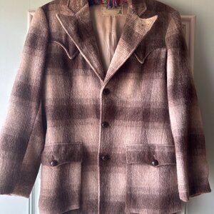 Vtg 1950s Land N Lakes cashmere wool blend jacket rockabilly Men's Medium
